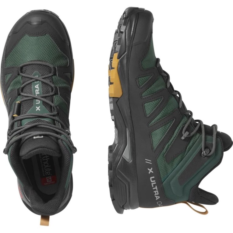 Salomon X Ultra 4 Stredne GTX Turisticka Obuv Panske Zelene Čierne | SK 7FGXMB